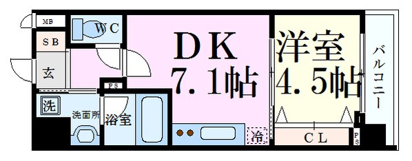 ベラジオ京都七条ウエストの物件間取画像